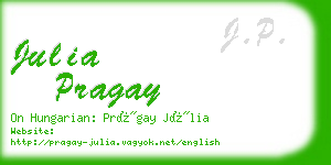 julia pragay business card